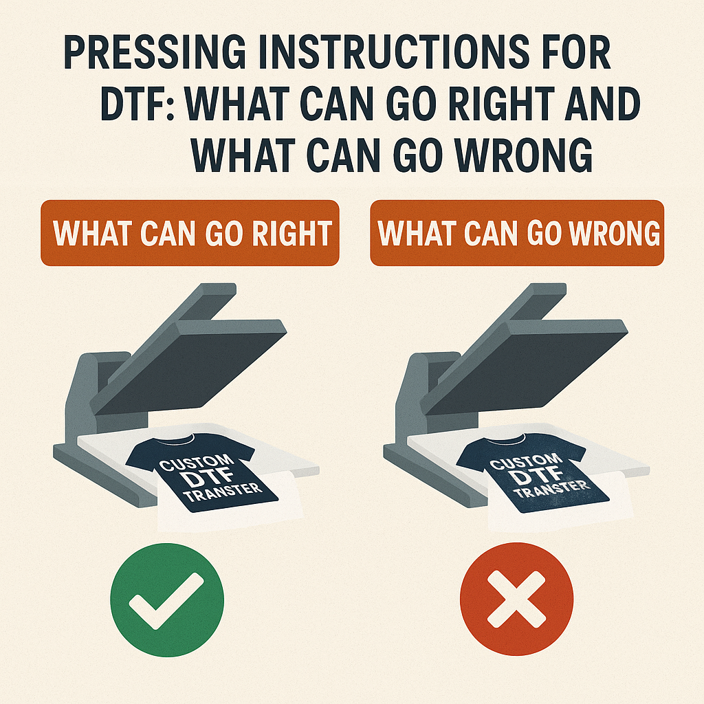 Pressing Instructions for DTF: What Can Go Right and What Can Go Wrong