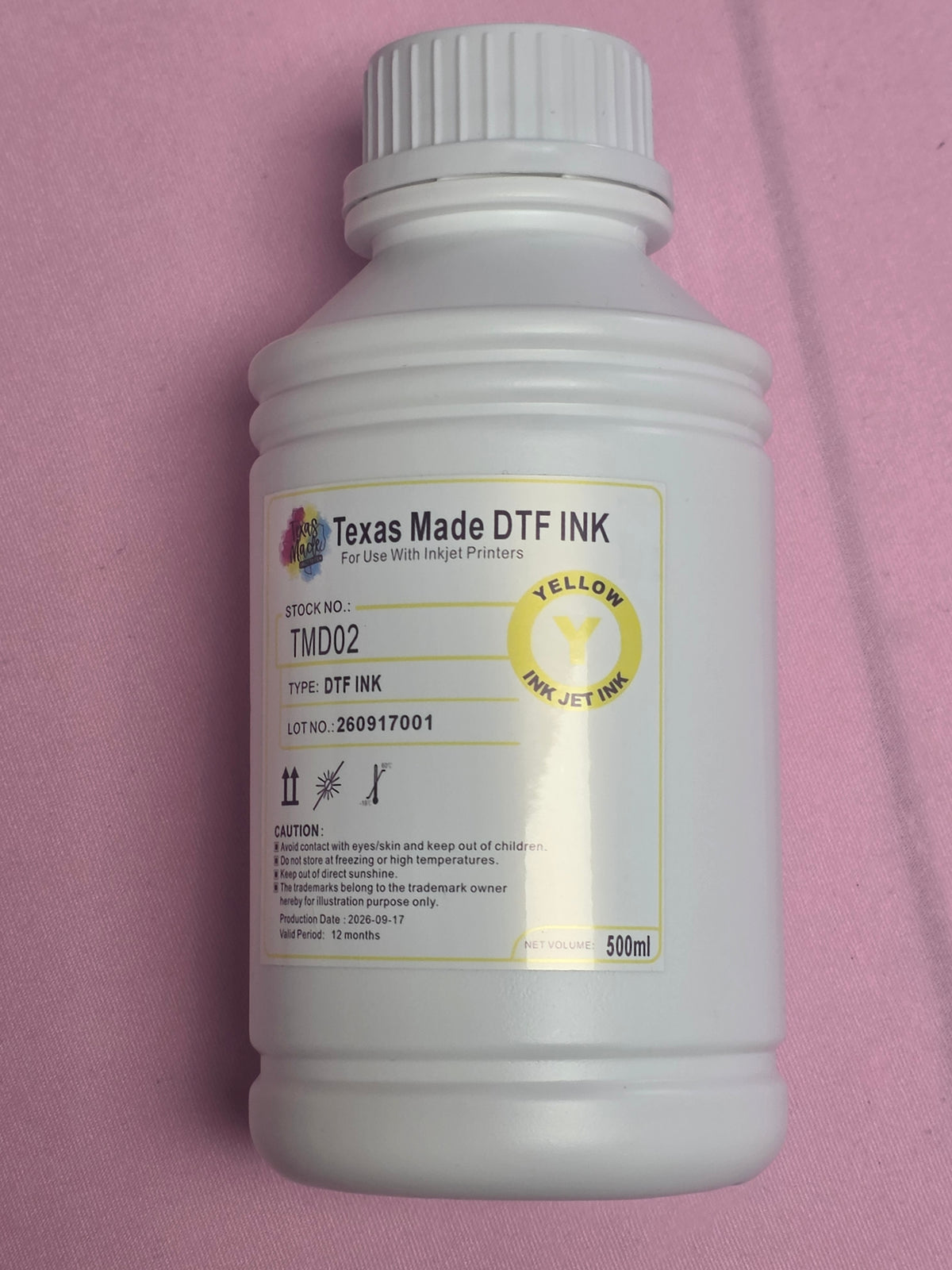 500 ML DTF Ink Set – CMYK + White | Anti-Starvation | Ships Fast