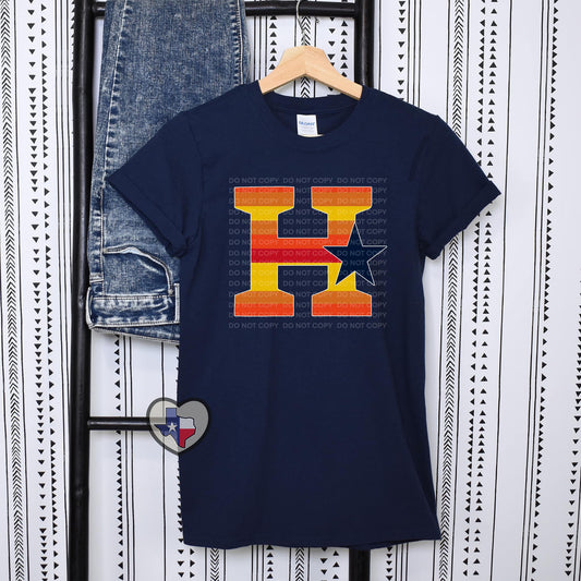 Houston Striped H DTF