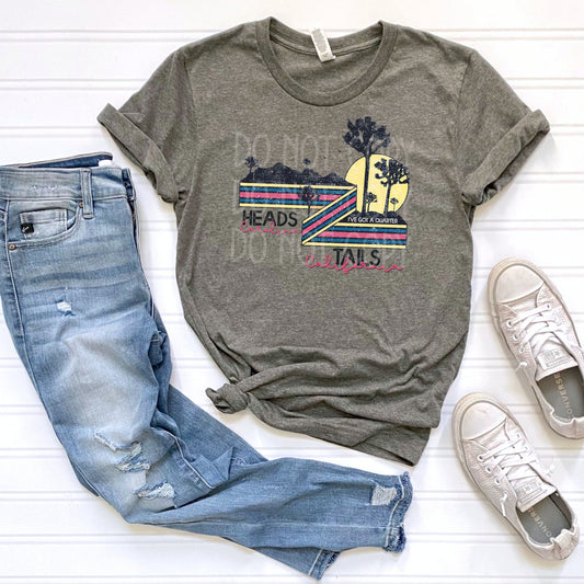 Heads Carolina Tails California DTF