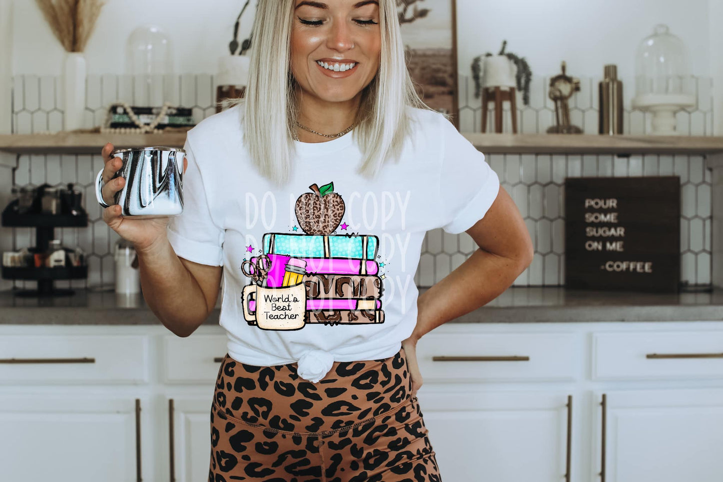 World's Best Teacher Leopard DTF