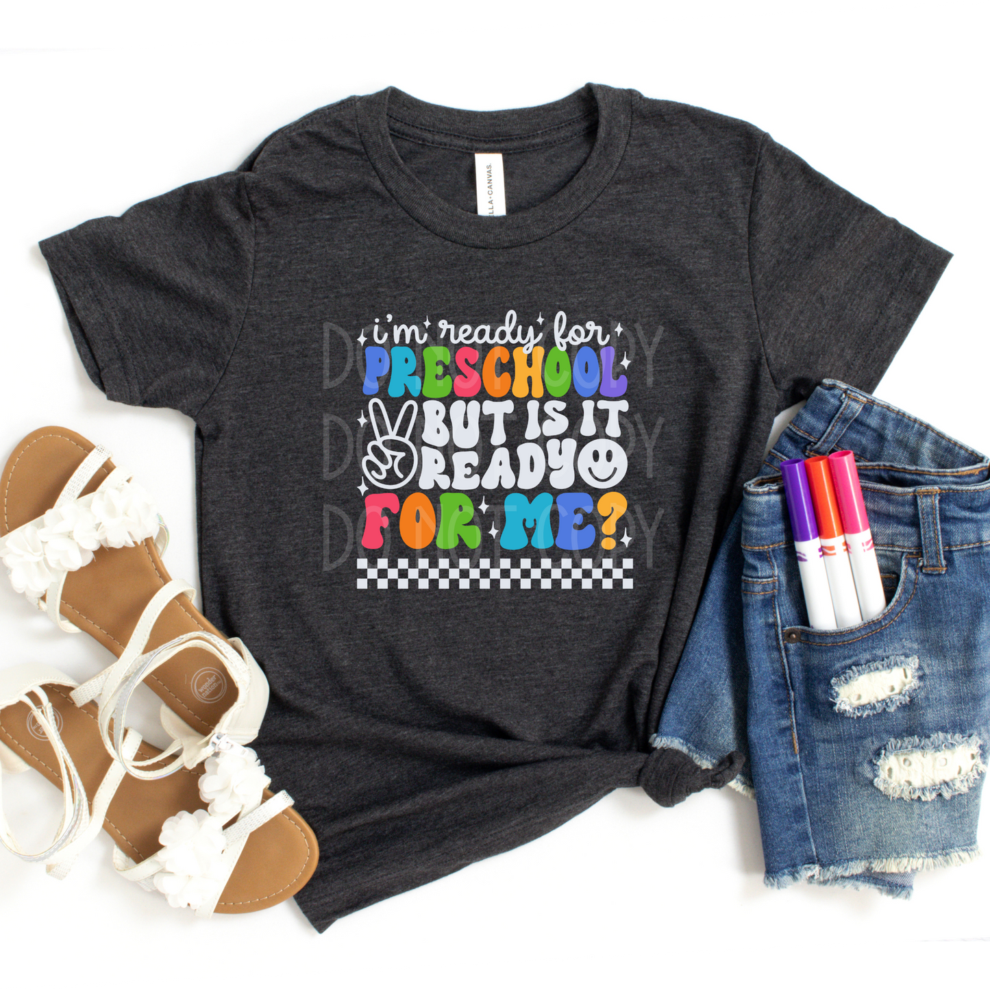 Ready for Pre-School WHITE DTF