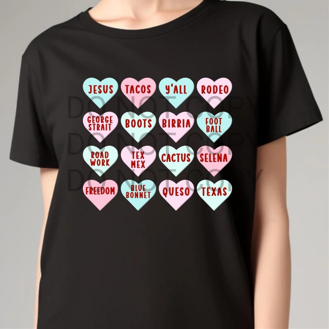 Texas Hearts DTF