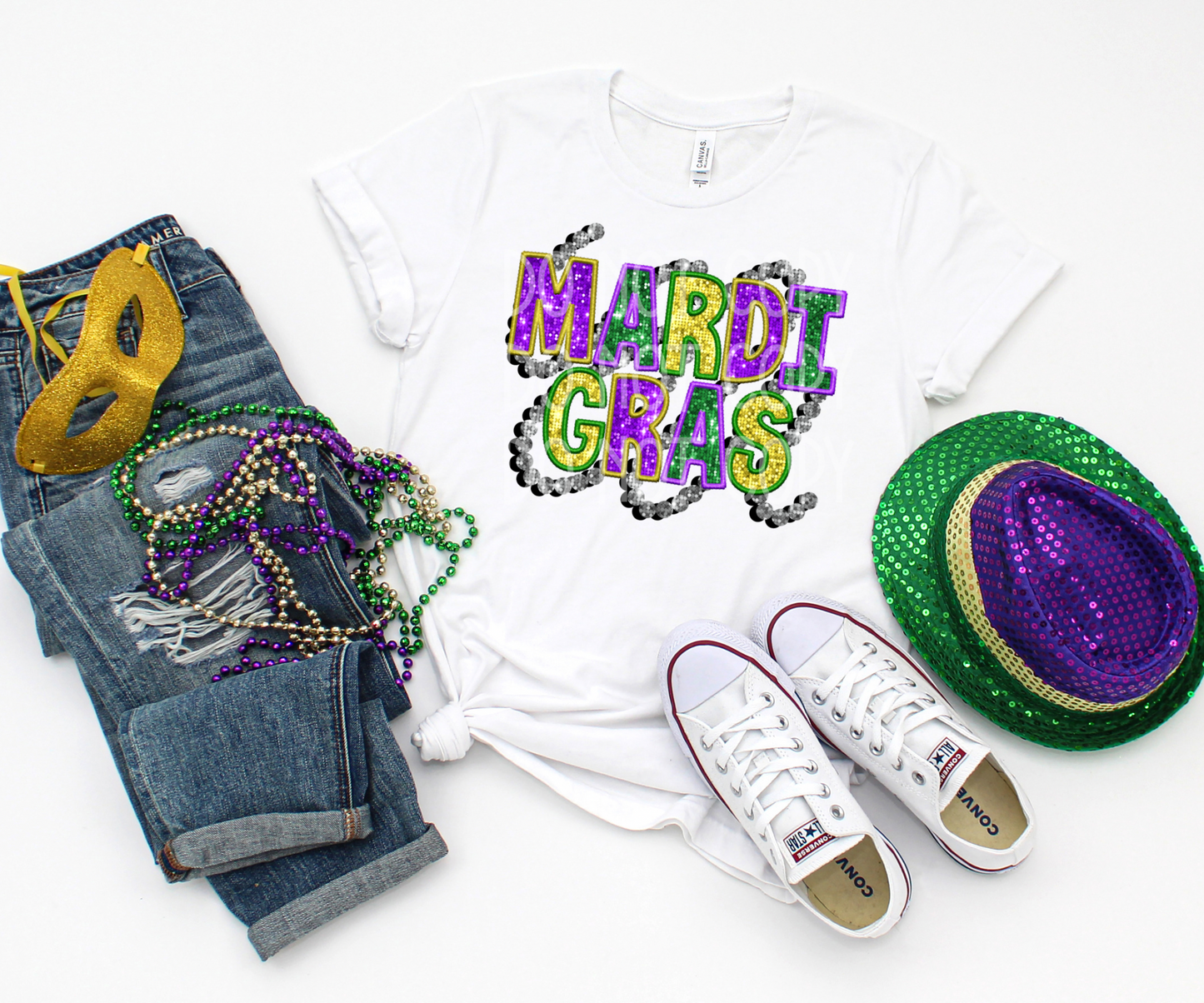 Mardi Gras Beads DTF