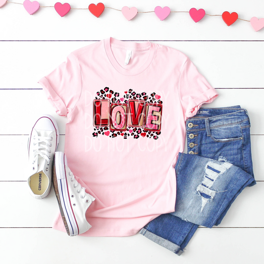 LOVE Leopard DTF