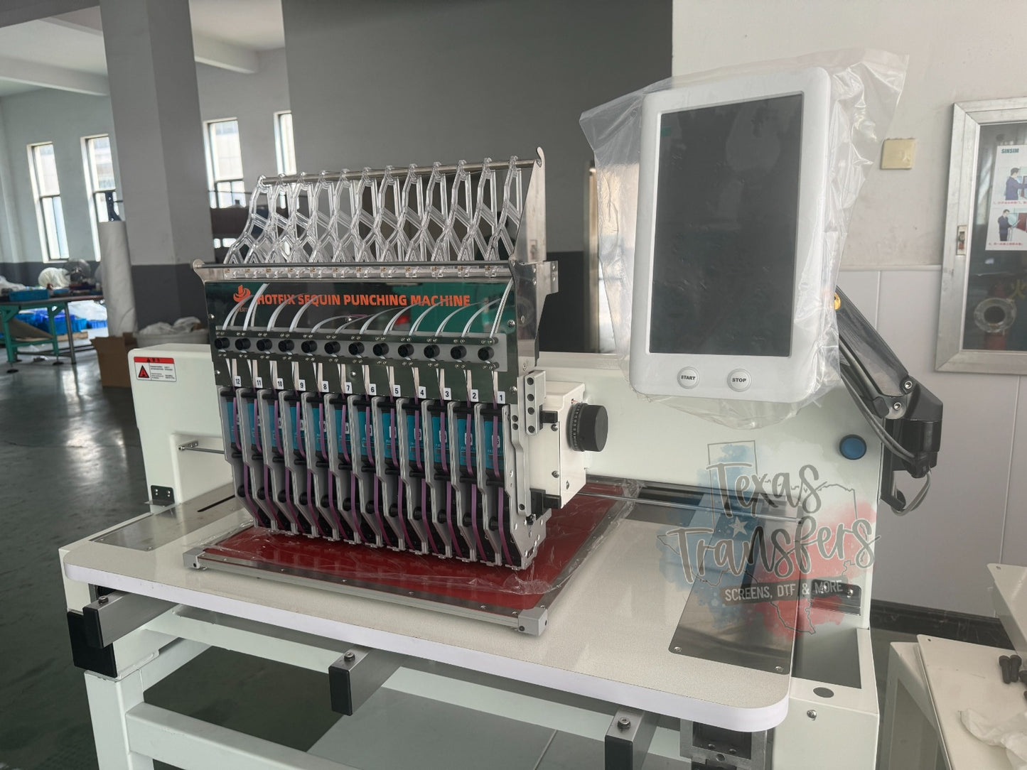12 Head/Color Spangler Hot Fix Machine