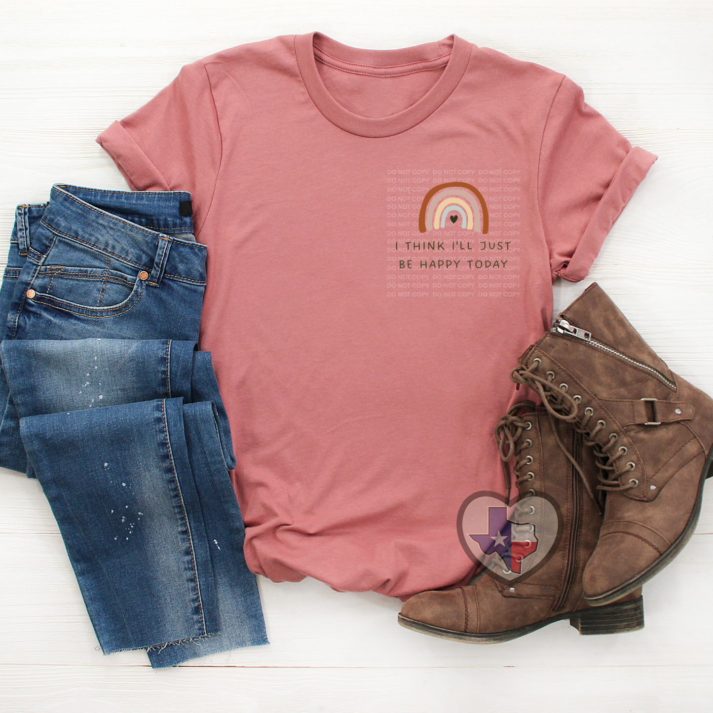 Just Be Happy Rainbow DTF