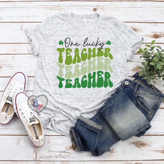One Lucky Teacher DTF