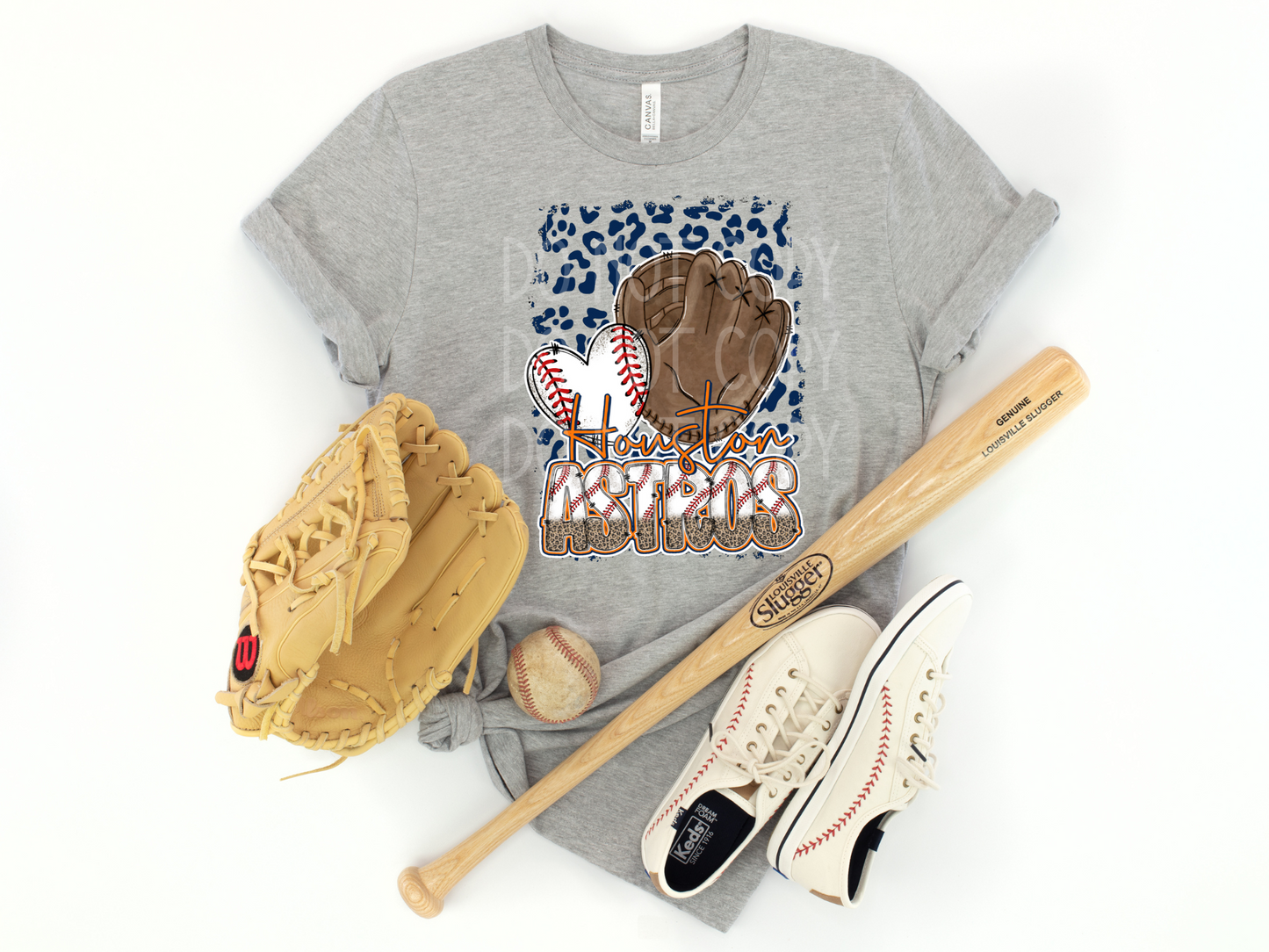 Houston Leopard Heart DTF