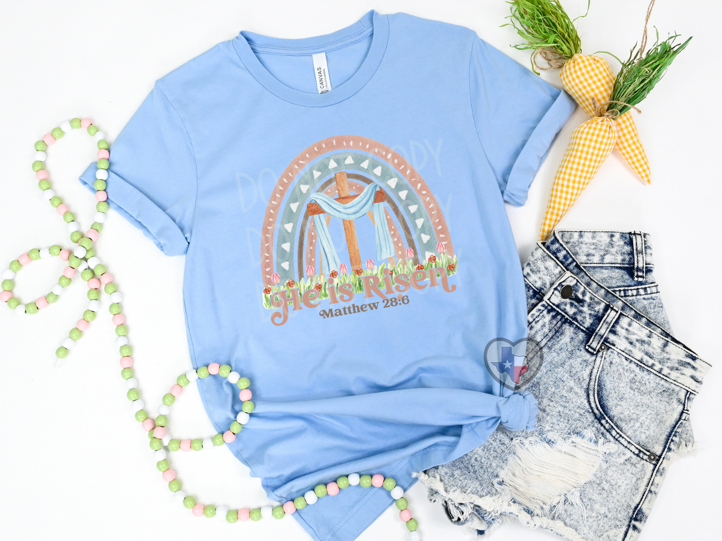 He Is Risen Rainbow DTF