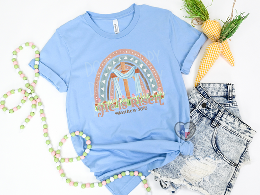 He Is Risen Rainbow DTF