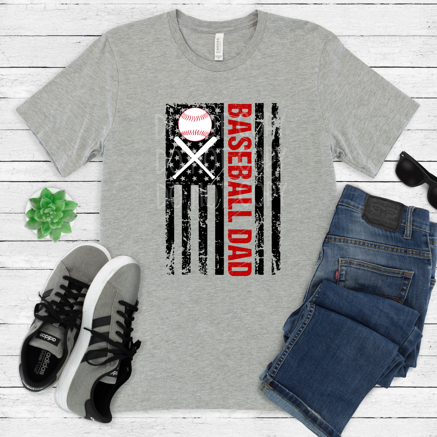 Baseball Dad (Black Flag) DTF
