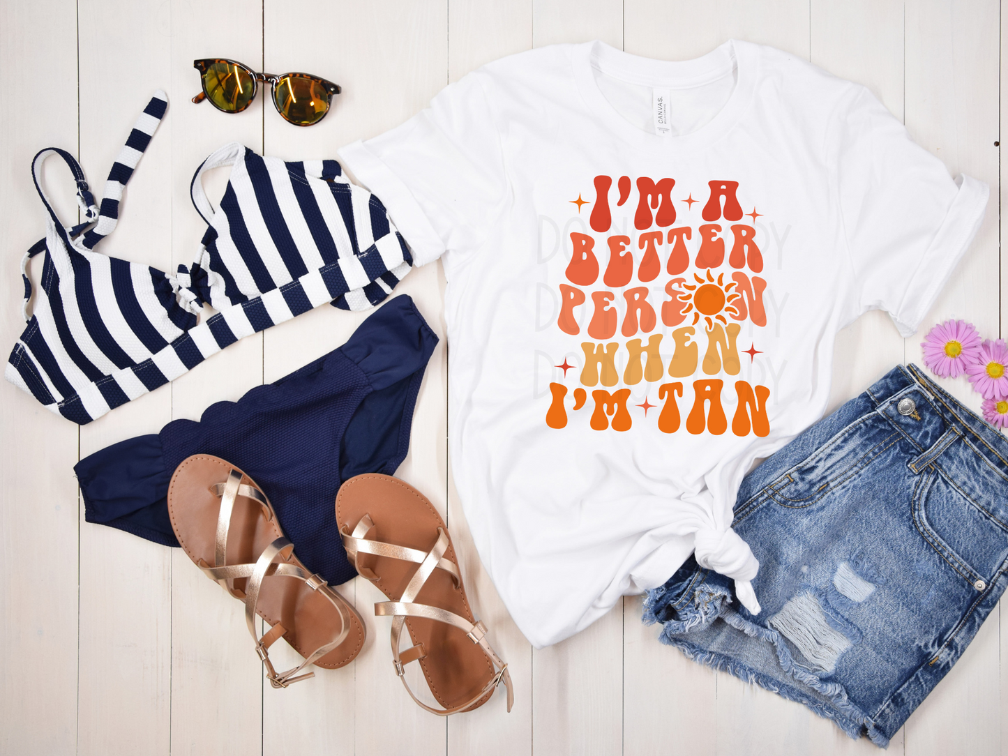 I'm a Better Person When I'm Tan DTF