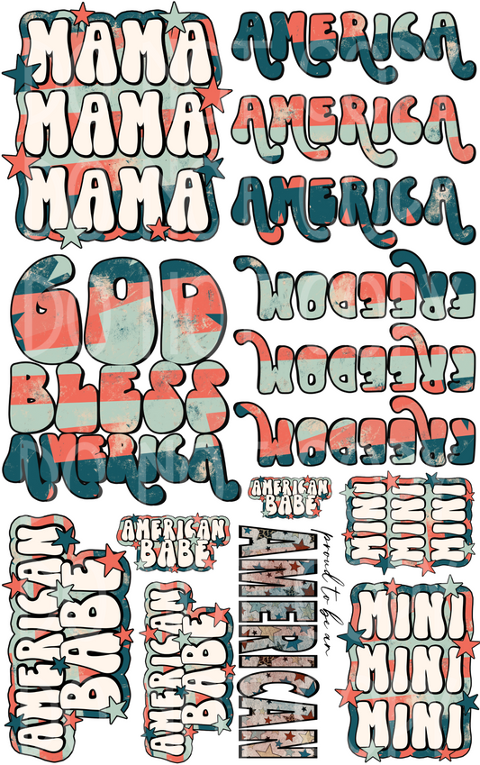 Patriotic DTF Gang Sheet 36"