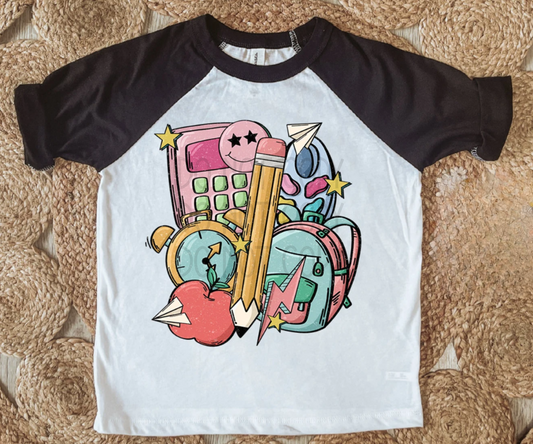 Doodle Retro School Girl DTF