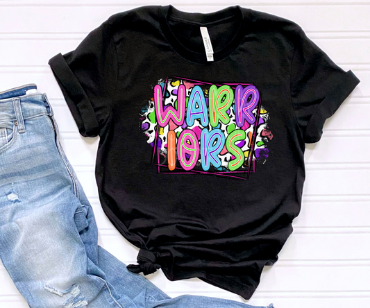 Warriors Colorful Cheetah DTF