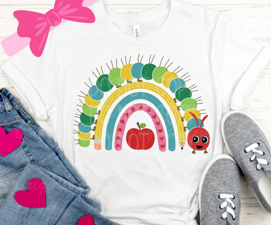 Caterpillar Rainbow DTF