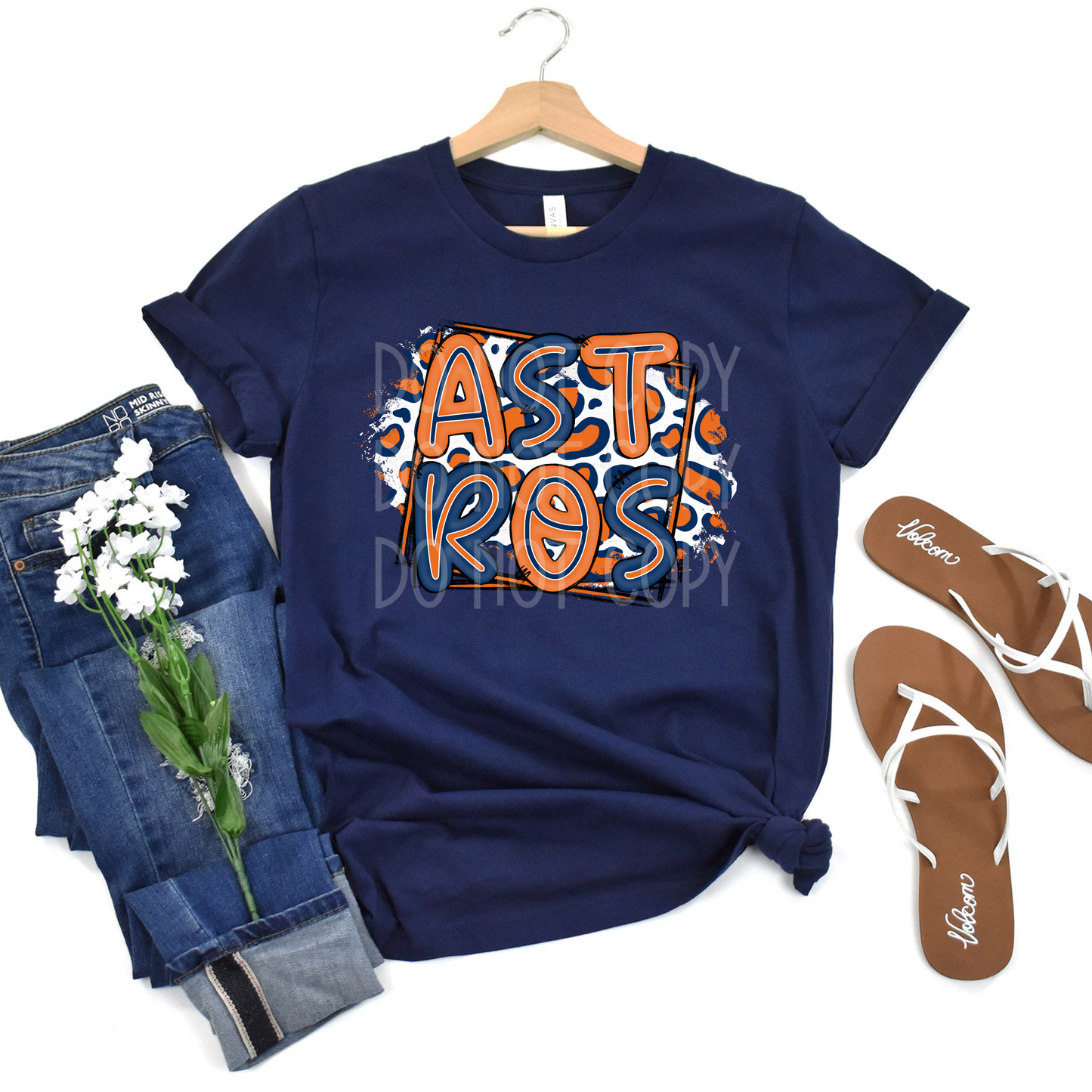 Houston Baseball Leopard DTF