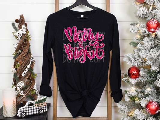 Merry & Bright Sequin DTF