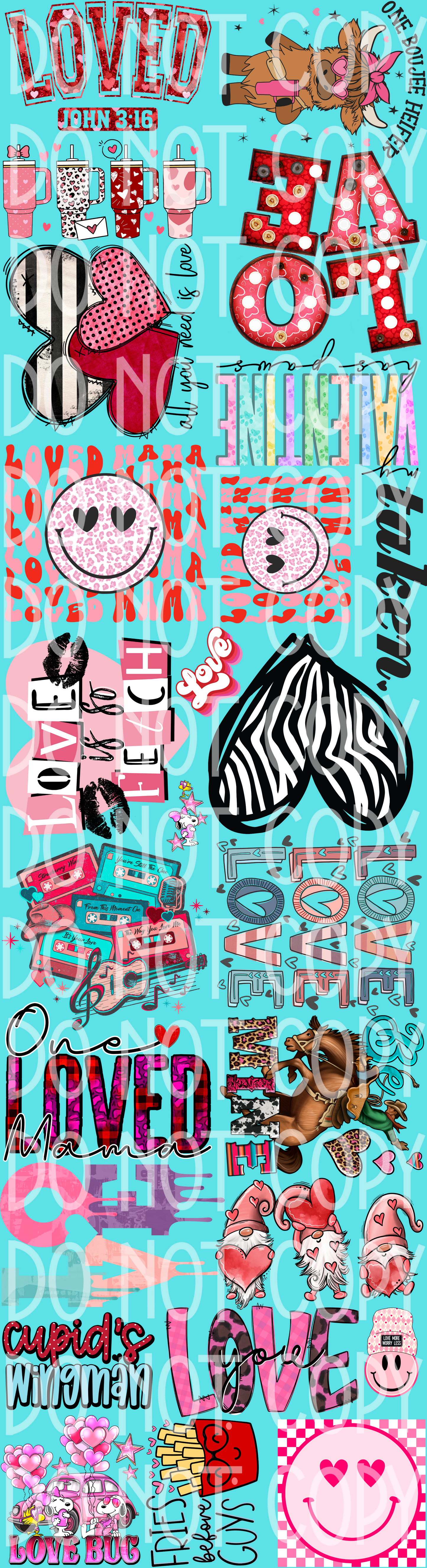 Valentine's Day Gang Sheet 83"