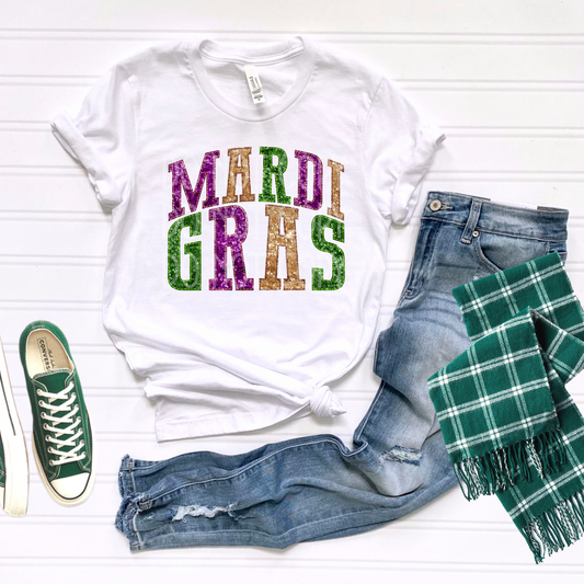 Mardi Gras Glitter DTF