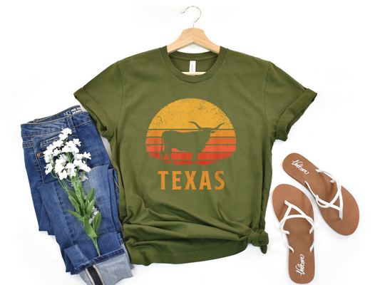 Texas Longhorn DTF