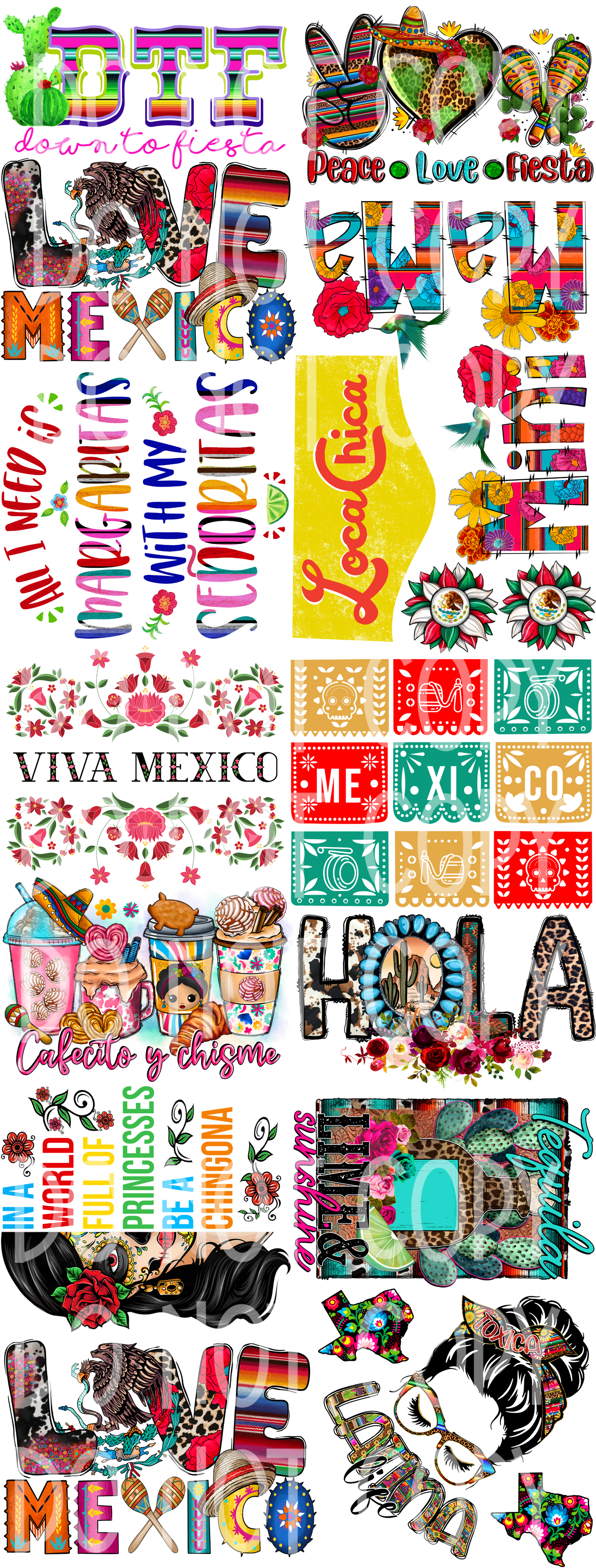 Viva Mexico Gang Sheet 60"