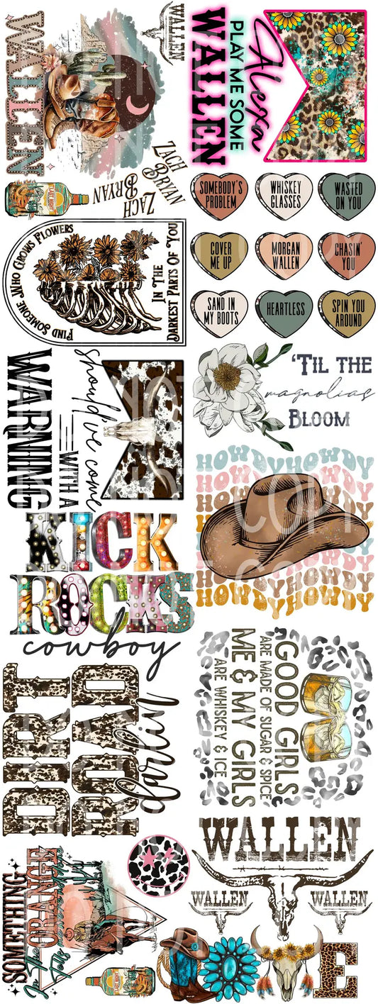 Country Gang Sheet 60"