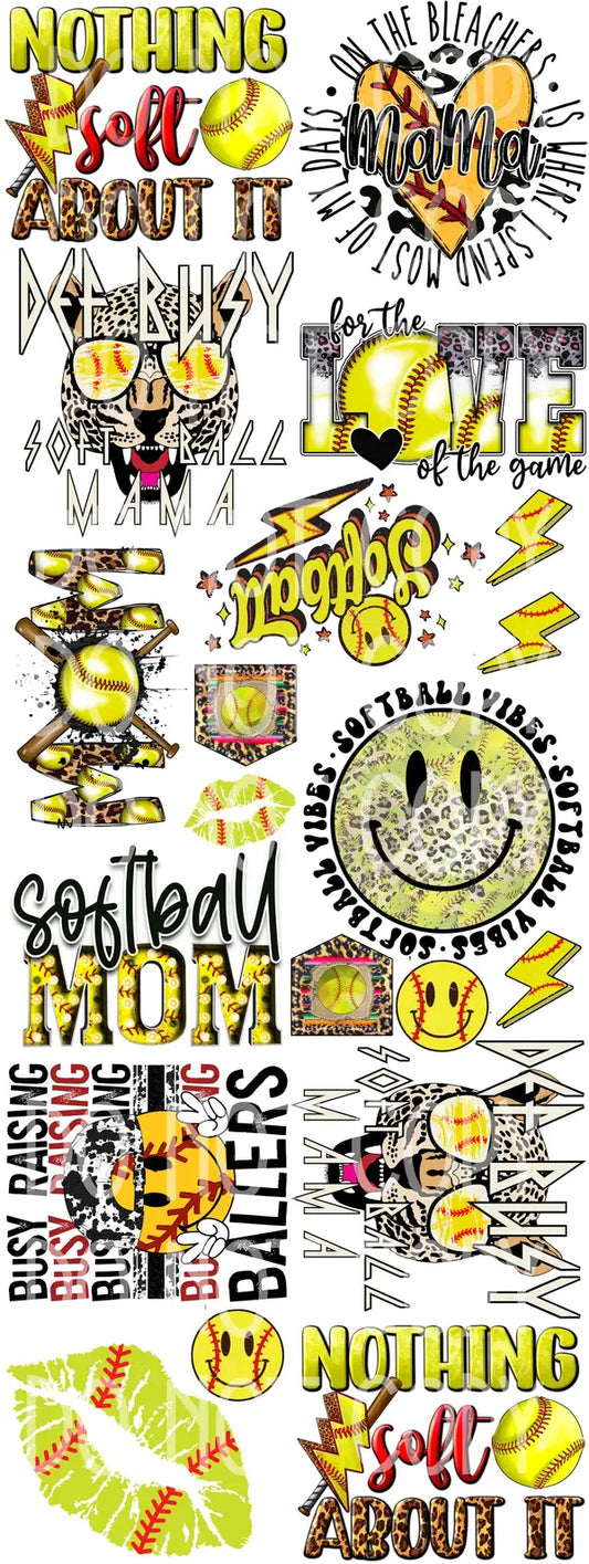 Softball Gang Sheet 60"