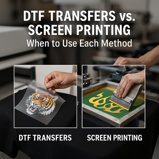 DTF Transfers vs. Screen Printing: When to Use Each Method