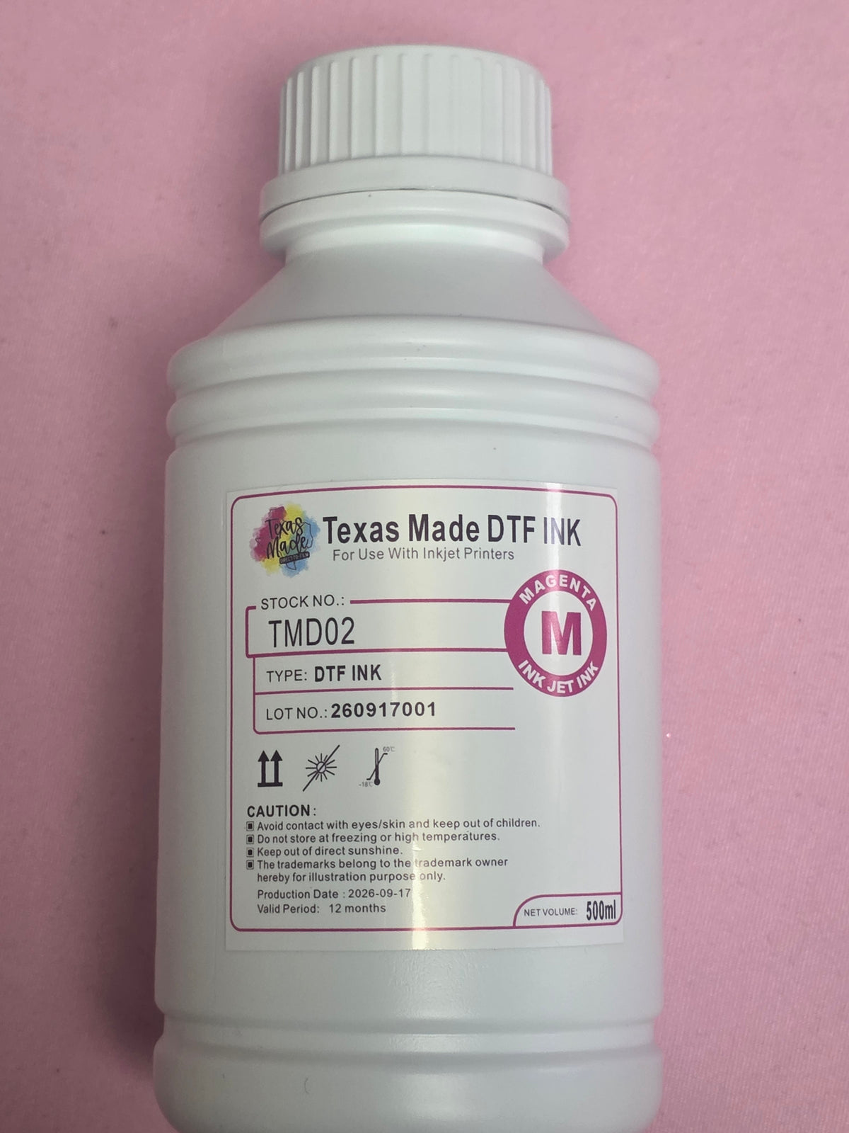 500 ML DTF Ink Set – CMYK + White | Anti-Starvation | Ships Fast