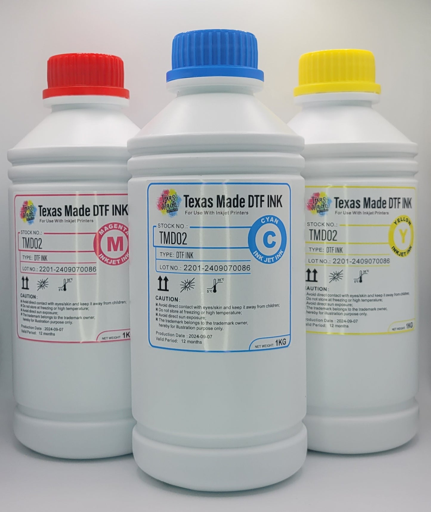 DTF (Direct to Film) Ink 1000mL/1L Bottles (Multiple Options)