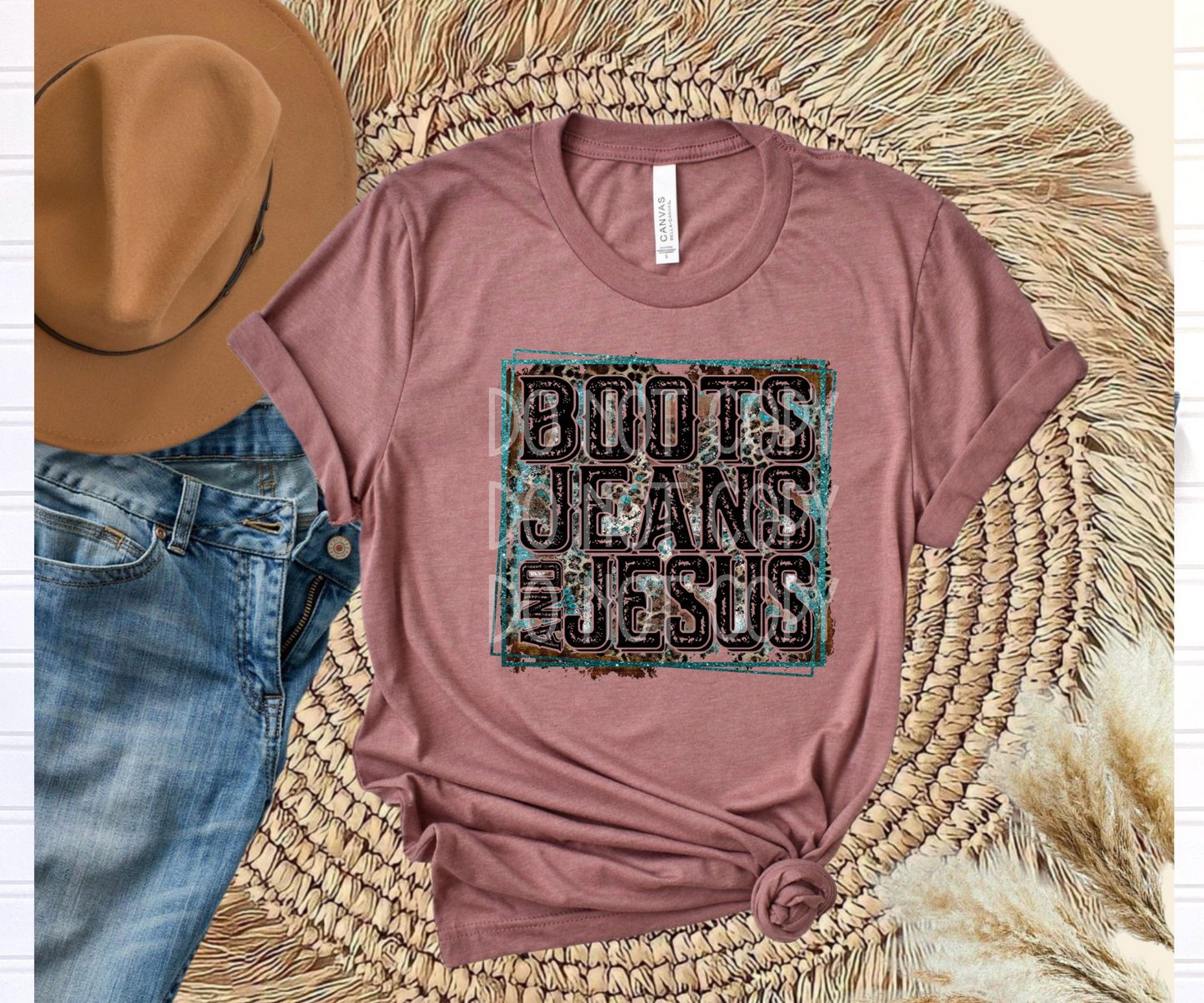 Boots Jeans and Jesus DTF