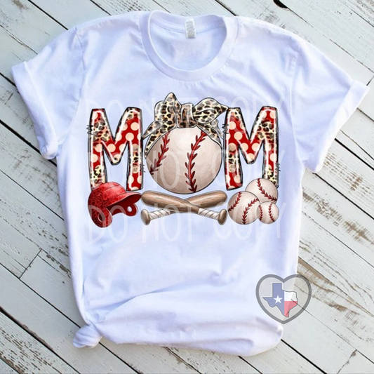 Baseball Mom (Bow) DTF