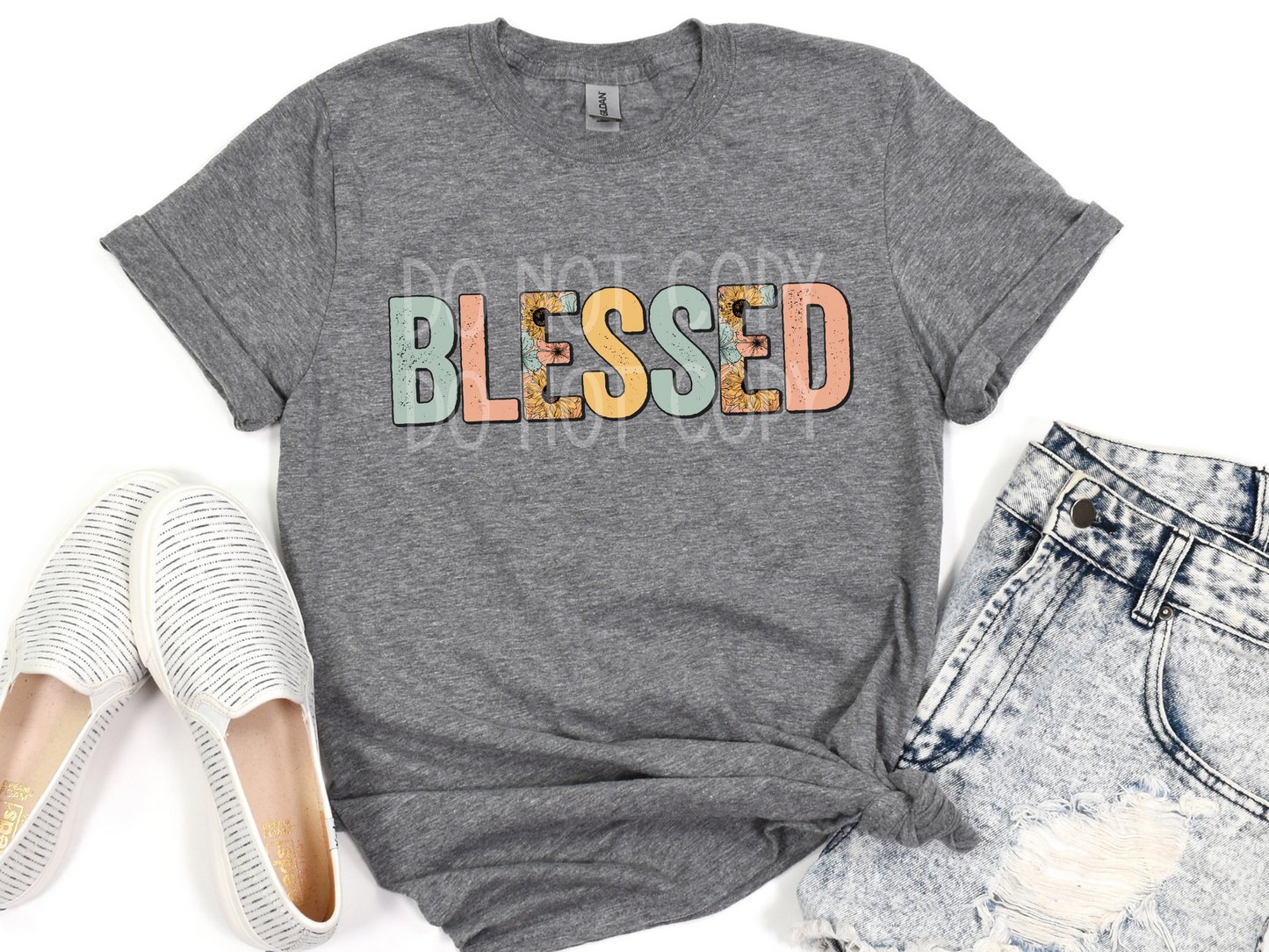 Blessed (Floral Pastel) DTF