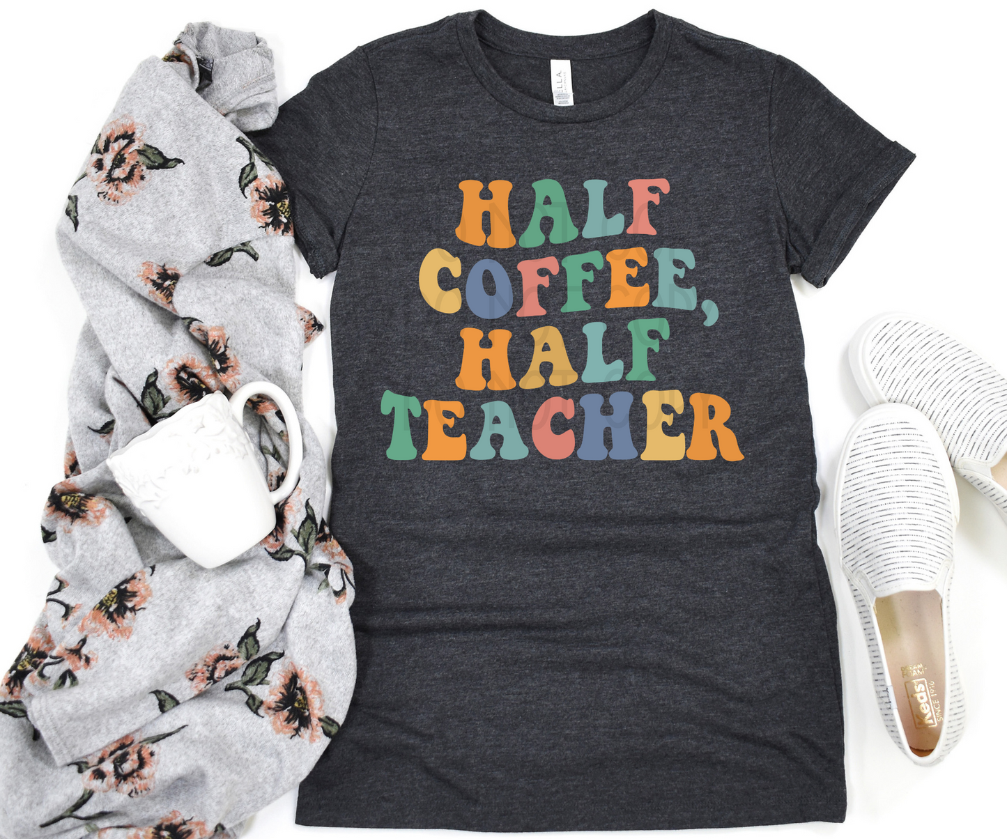 Half Coffee Half Teacher DTF