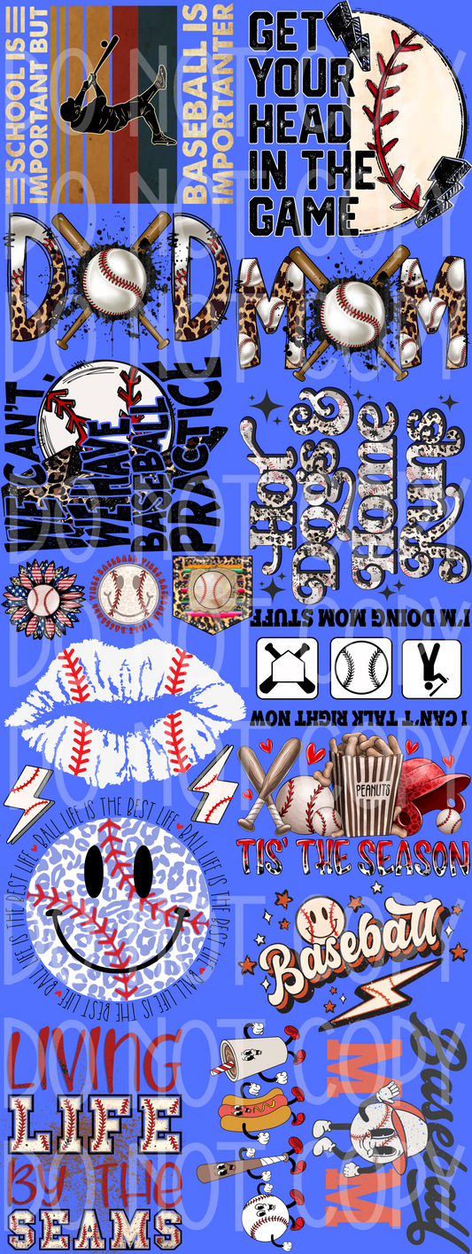 Baseball Gang Sheet 60"